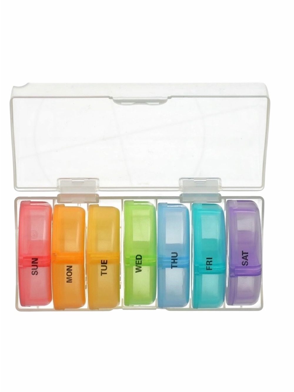 10/$25🦋 NIP Premier Plus Rainbow  (7-Day) AM/PM Daily Travel Pill Organizer